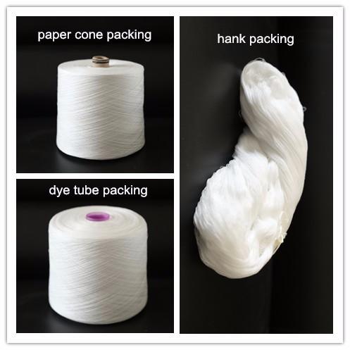 Polyester-Garn-rohe weiße helle industrielle Faden-knotenlose Taschen-schließend Faden 100% 10s/3 10s/4