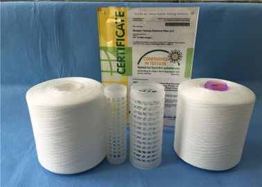 Rohe weiße Polyester-Garn-Hersteller, gesponnenes Polyester-Garn auf Kunststoffrohr