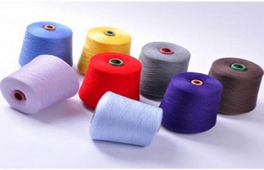 Bright Coloured Dyed Polyester Yarn , Two For One 100 Polyester Spun Yarn 