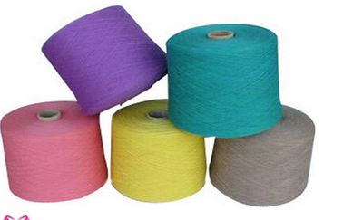 Dyed Polyester Yarn On Plastic Core With Ring Spun / TFO Technics High Twist 