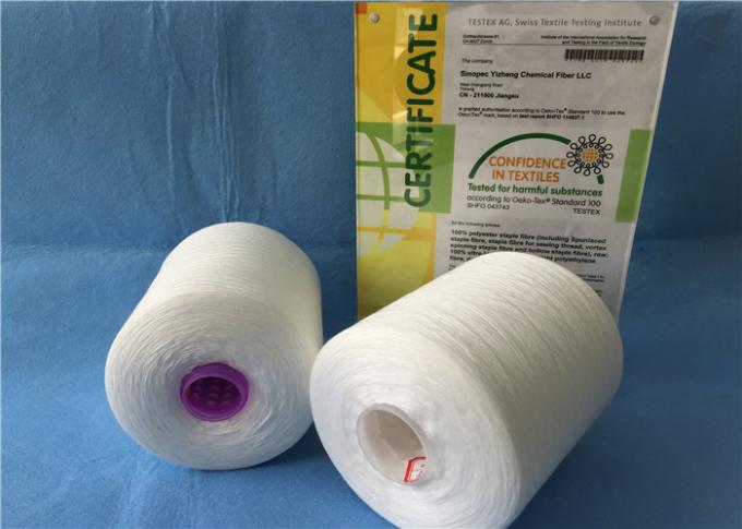 Polyester 100% 20-60s spann rohes weißes Garn/spinnenden Faden auf Kunststoffrohr